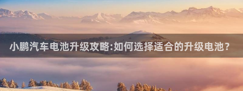 u优发国际首页：小鹏汽车电池升级攻略:如何选择适合的升级电池？